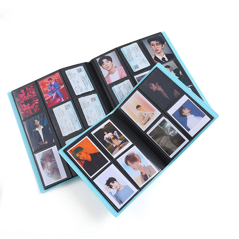 Polaroid Photo Album - 3インチ印刷用紙 パープル/ピンク 432ポケット フォトアルバム 富士フイルム インスタックスミニ