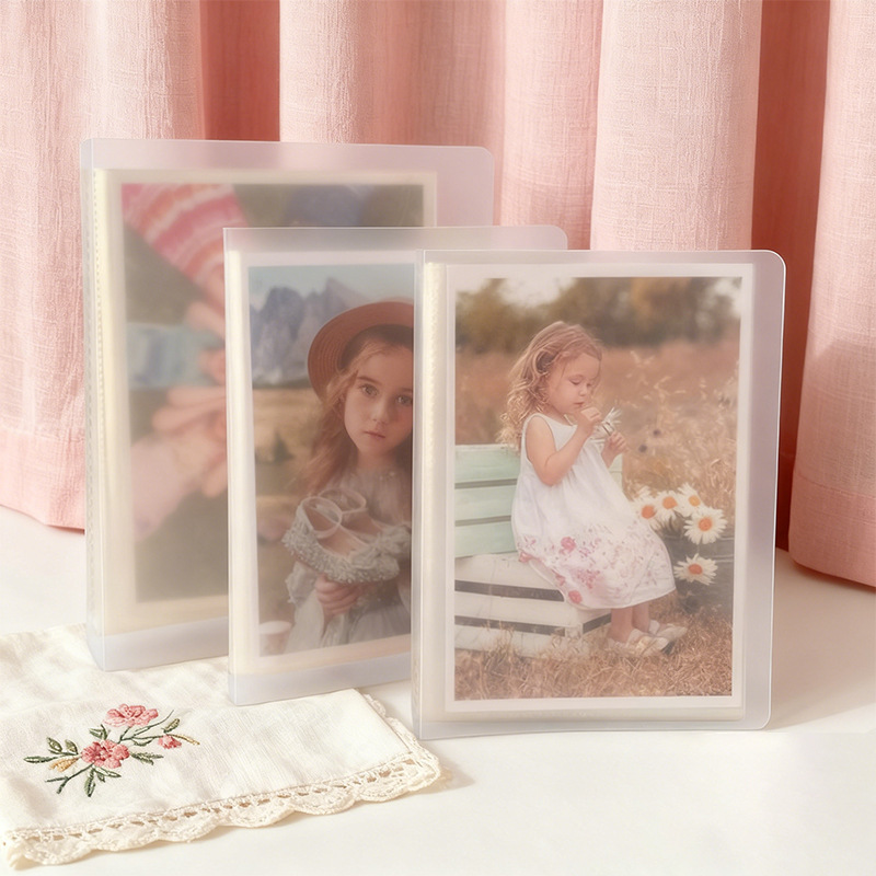 Polaroid Photo Album - 3/5/6/7インチ透明つや消しフォトアルバム、マルチサイズインサートカードアルバム、アイドル、ゲーム、フィルムカードコレクションに最適