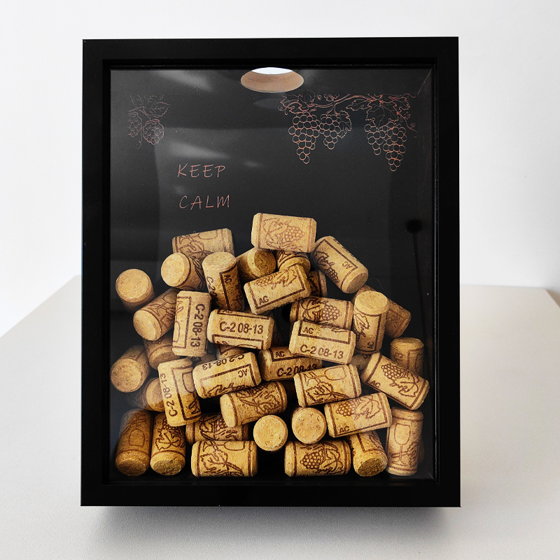 赤ワインコルクディスプレイフレーム木製ワインコルクフォトフレ - Collectible Vintage Wine のレビューと価格