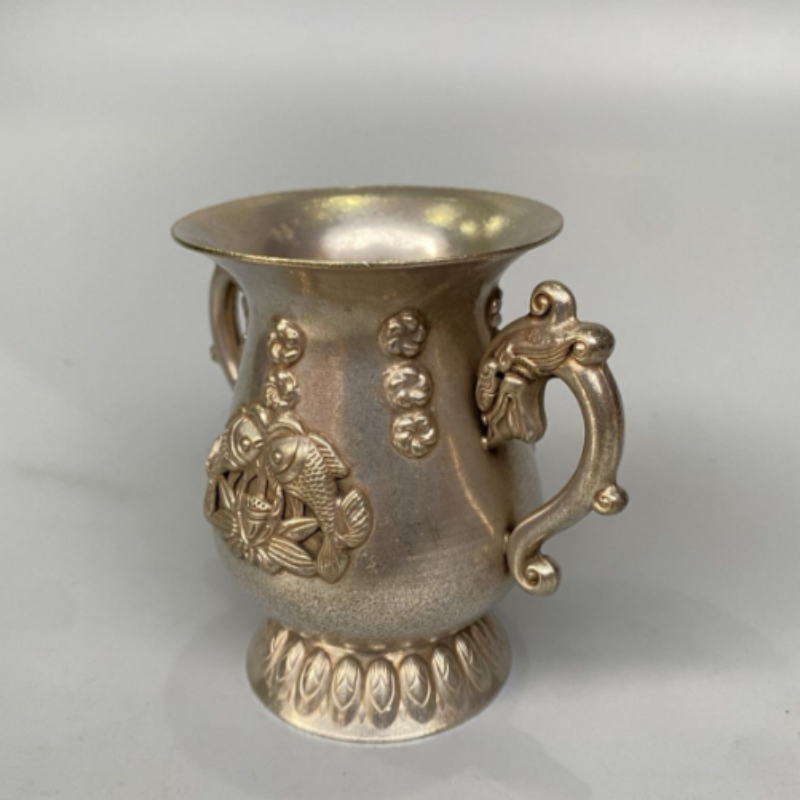アンティーク調のブロンズ製、両手を持つ魚と蓮の浮き彫りが施さ - Collectible Vintage Wine のレビューと価格
