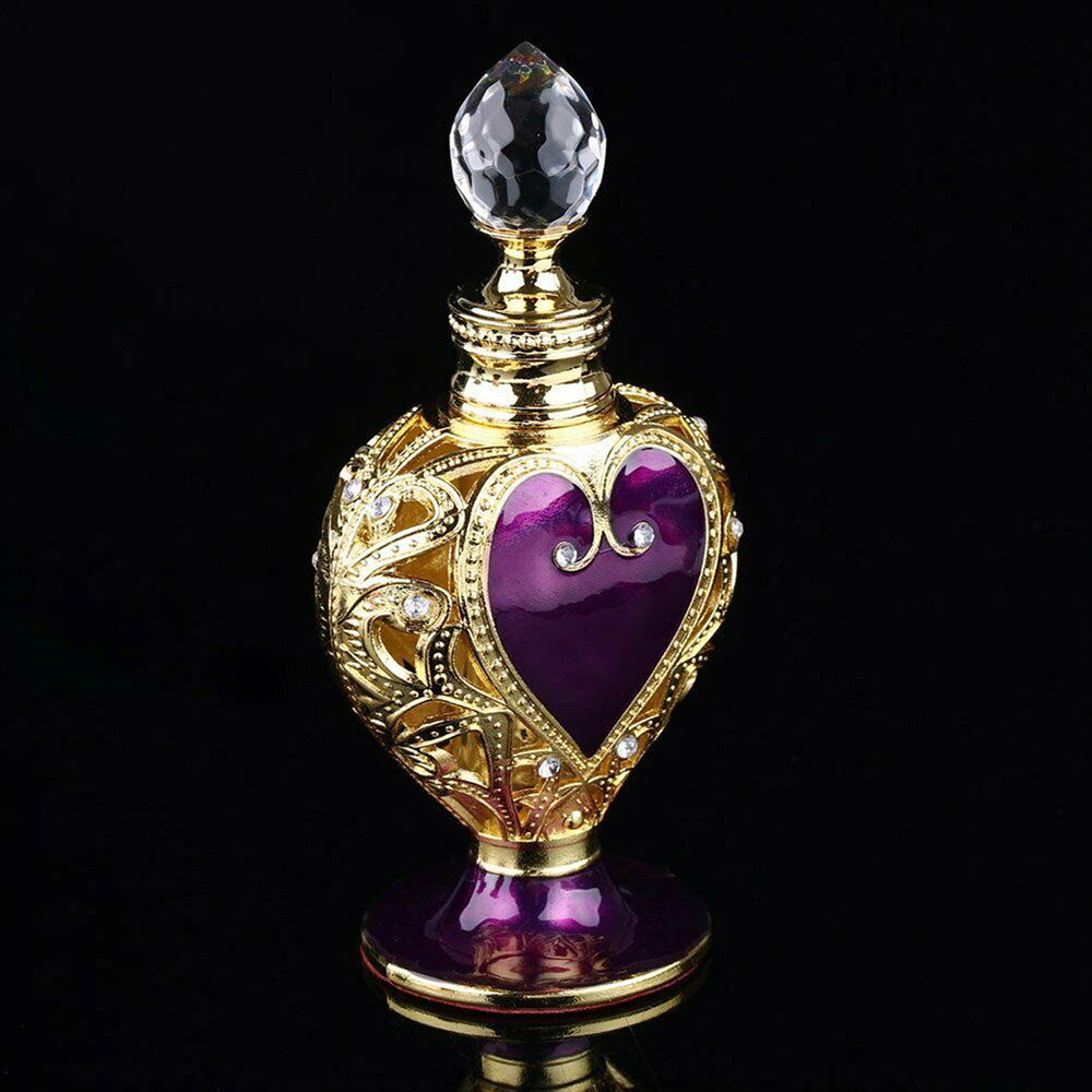 1pc クリスタル香水瓶パープルハートクラウンヴィンテージゴ - Vintage Collectible Perfume Bottles のレビューと価格