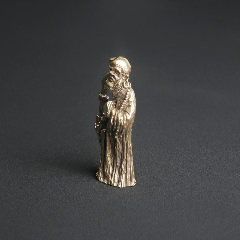 ヴィンテージ真鍮禅師ダルマ像デスクトップ装飾彫刻工芸品収集品 - Vintage Collectible Ornaments のレビューと価格