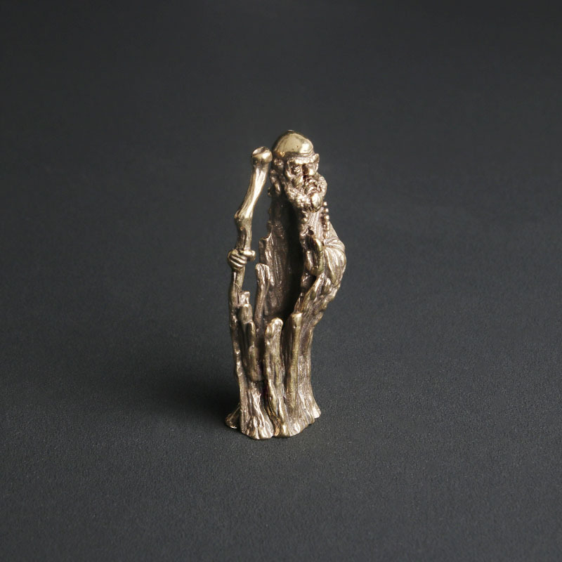 ヴィンテージ真鍮禅師ダルマ像デスクトップ装飾彫刻工芸品収集品 - Vintage Collectible Ornaments のレビューと価格