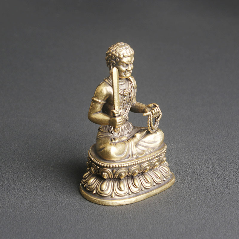ヴィンテージ真鍮製不動明王仏像デスクトップ装飾彫刻物礼拝像工 - Vintage Collectible Ornaments のレビューと価格