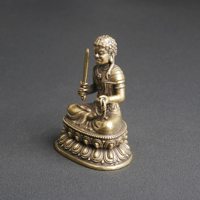 ヴィンテージ真鍮製不動明王仏像デスクトップ装飾彫刻物礼拝像工 - Vintage Collectible Ornaments のレビューと価格