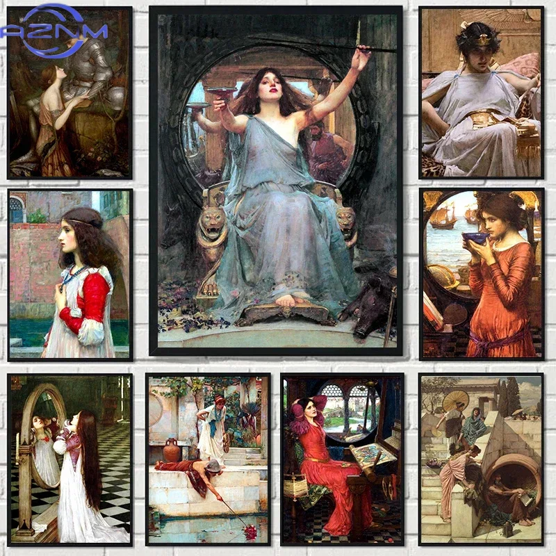 キャンバス絵画ウォールアート写真ジョン・ウィリアム・ウォータ - Vintage Collectible Posters のレビューと価格