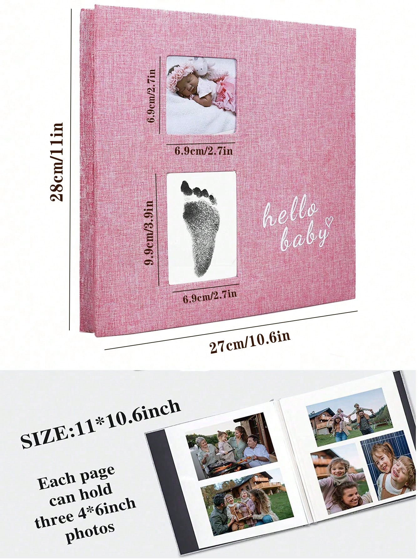 ベビーフォトアルバム 自己粘着式メモリーブック 4x6 クリ - Polaroid Photo Album のレビューと価格
