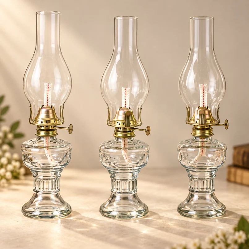 ゴシック調のアンティークオイルランプ、レトロなガラス製ランタ - Collectible Vintage Lamps のレビューと価格