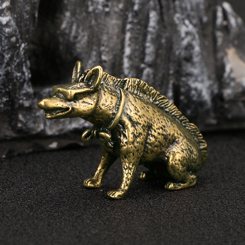 真鍮製のヒヤエニデ目付き像ミニチュア置物デスクトップ装飾品ヴ - Vintage Collectible Ornaments のレビューと価格