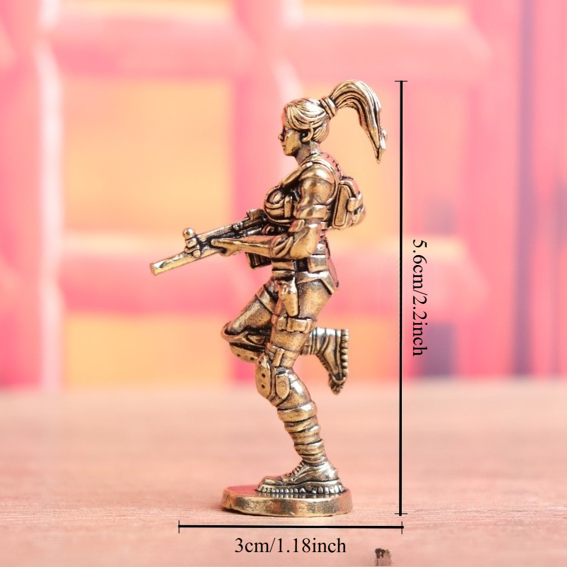 真鍮製の女性戦士の置物、アンティーク調の金属製アート彫刻、テ - Vintage Collectible Ornaments のレビューと価格