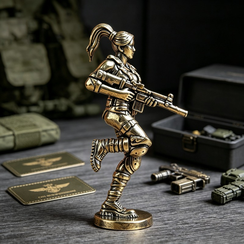 真鍮製の女性戦士の置物、アンティーク調の金属製アート彫刻、テ - Vintage Collectible Ornaments のレビューと価格