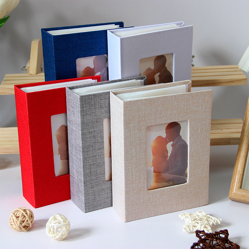 リネンカバー付き6インチフォトアルバム1冊、写真100枚収納 - Polaroid Photo Album のレビューと価格
