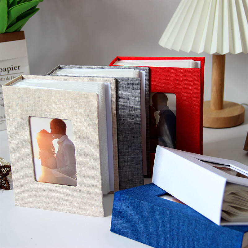 リネンカバー付き6インチフォトアルバム1冊、写真100枚収納 - Polaroid Photo Album のレビューと価格