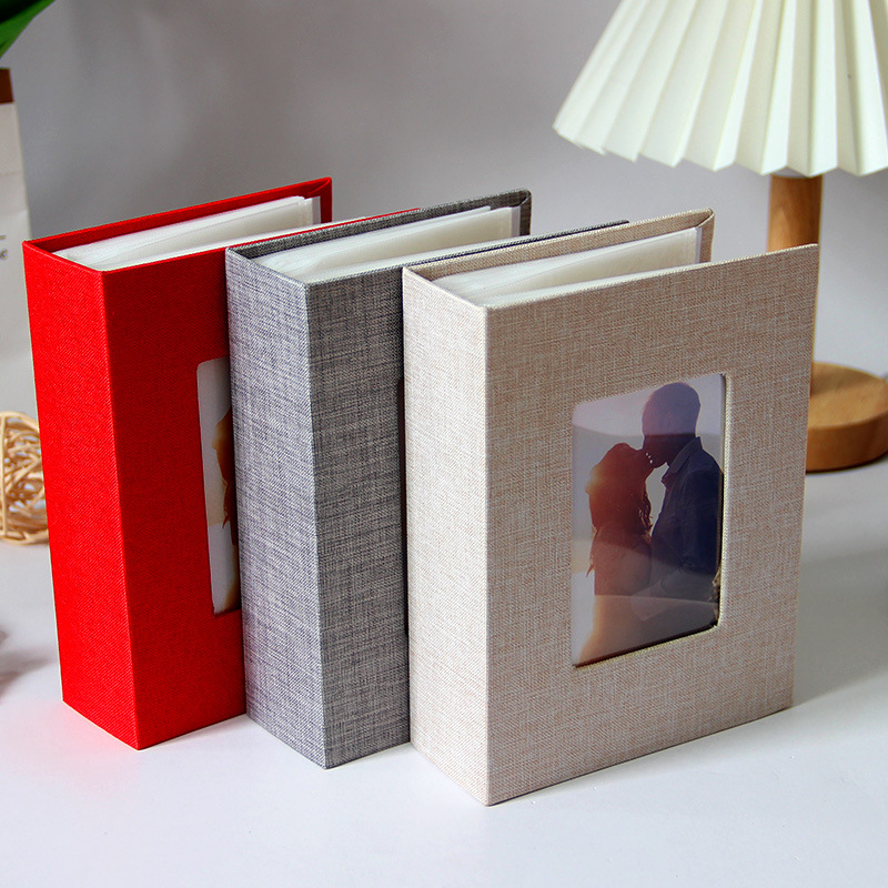 リネンカバー付き6インチフォトアルバム1冊、写真100枚収納 - Polaroid Photo Album のレビューと価格