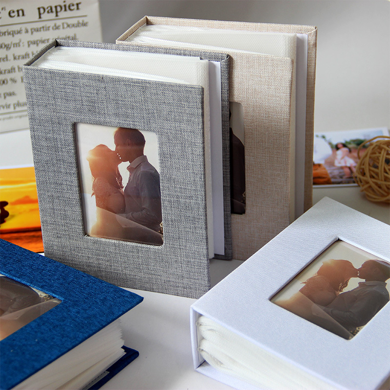 リネンカバー付き6インチフォトアルバム1冊、写真100枚収納 - Polaroid Photo Album のレビューと価格