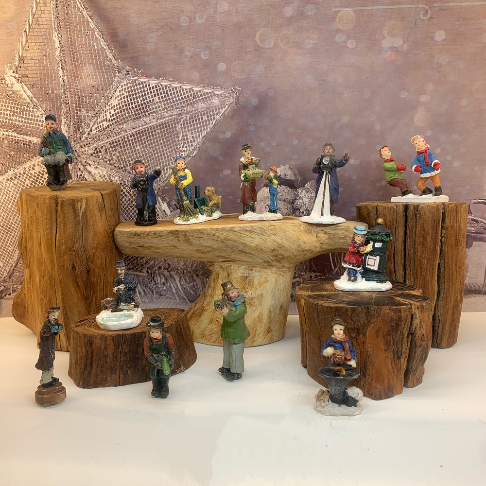ヴィンテージ風ビクトリア朝の冬の街並みミニ樹脂製フィギュア、 - Vintage Collectible Ornaments のレビューと価格