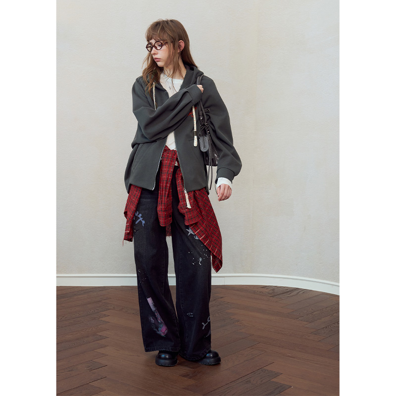 ELFSACK レディース ヴィンテージ風 ジップアップパー - Vintage Zip Hoodie のレビューと価格